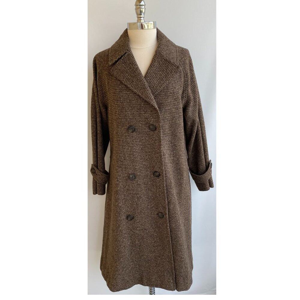 Vintage 70's/80’s Geoffrey Beene for Gallant Tweed Peacoat US 12